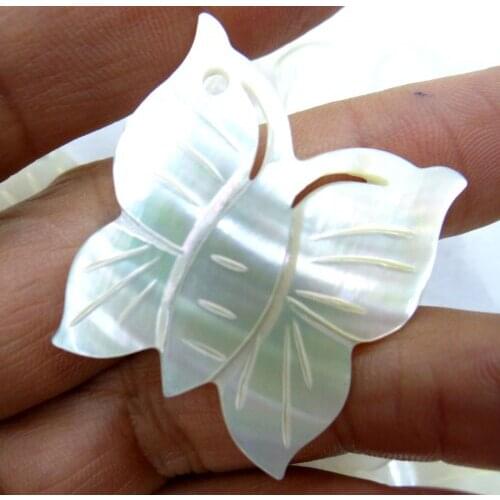 Natural Quartz crystal Abalone Shell carved butterfly Charms pendant for diy Jewelry making necklace Accessories 6PCS A13