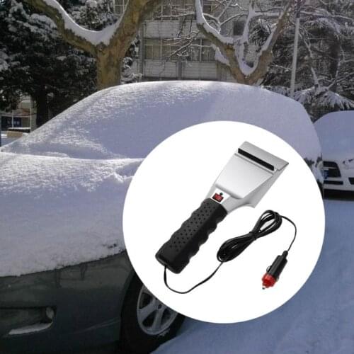 Car Ice Scraper with 12V Electric Heated Automobiles Snow Removal Shovel Windshield Glass Defrost Clean Tools