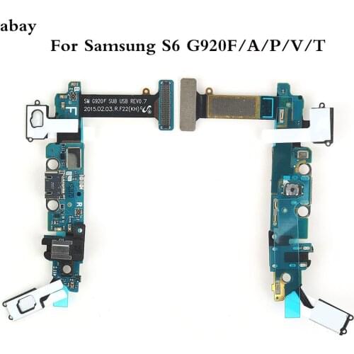 For Samsung S6 G920 G920T G920A G920P G920V G920F Dock Connector USB Charging Port Flex cable Replacement Parts