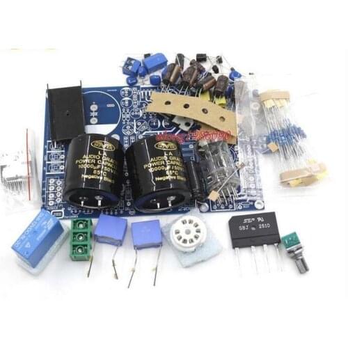 GZLOZONE HIFI Vacuum tube 6N3 Preamp + TDA7294 Power Amplifier Kit DIY 80W+80W L3-65