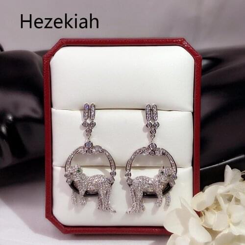 Hezekiah needle Leopard Tassels Earrings Luxurious Luxury high-end Banquet Earrings French quality Free shipping Dance