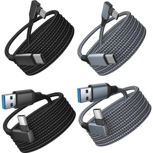 For Oculus Quest 2 Type- C Link USB- C Steam VR Data Cable 5m/16ft Data Transmission Fast Charging Cable