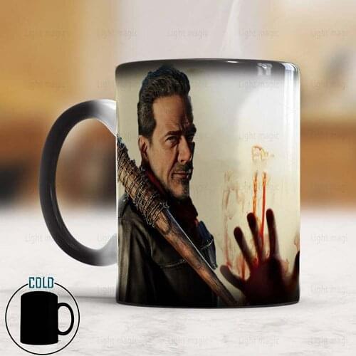 Warrior Negan The Walking Dead Coffee Mug 350ml Ceramic Magic Color Changing Tea Cup Friends Gift Mug