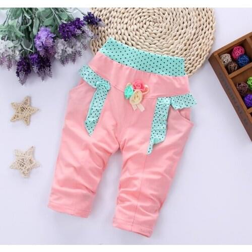 IENENS Fashion Toddler Inafnt Girls Lace Mid Pants Summer Kids Baby Girl Cotton Knee Length Bottoms 0-3 Years