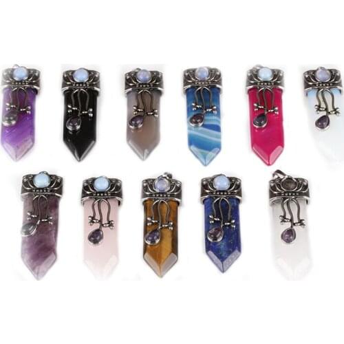 Fashion Pink/Purple Crystal Metal Alloy Jewelry Accessories Necklace Pendants Components 11 Styles for Women