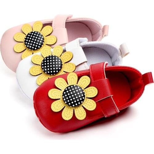 Infant Newborn Baby Girls Shoes Soft Crib Anti-slip Non-slip Princess baby Shoes sneakers for girls baby booties