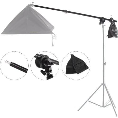Photo Studio Kit Light Stand Cross Arm With Weight Bag Photo Studio Accessories Extension Rod 78-138CM Optional