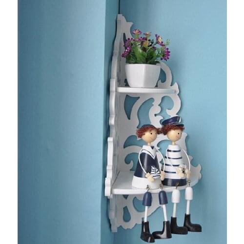 Free-perforated wall shelf wall wall hanging simple partition European bedroom living room wall wall hanging wall flower stand