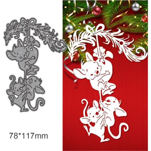 2021new Mouse Christmas Ball Metal Cutting Dies Stencil for Scrapbooking Die Cuts Stamping Cutting Embossing Template Craft Dies