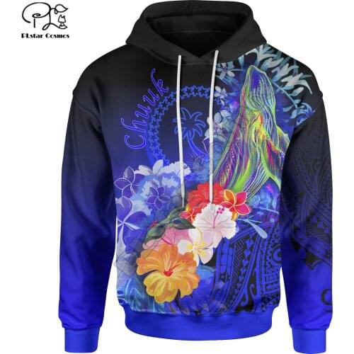 Polynesian Island Chuuk Country Flag Tribal Culture Retro Streetwear Tracksuit Men/Women Pullover 3DPrint Jacket Zip Hoodies A-4