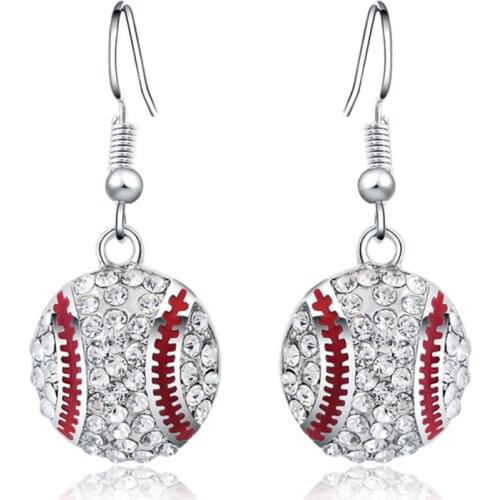 Fashion sport ball earrings base ball/basketball/volley ball/American football pendant earring drop earrings xye164