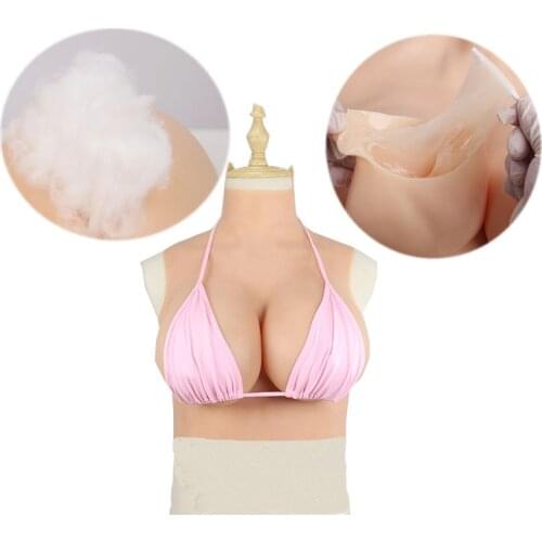 Silicone Top B C D G H Cup Crossdressing Realistic Fake Breast Forms Boobs for Crossdressers Drag Queen Shemale Zero Two Cosplay