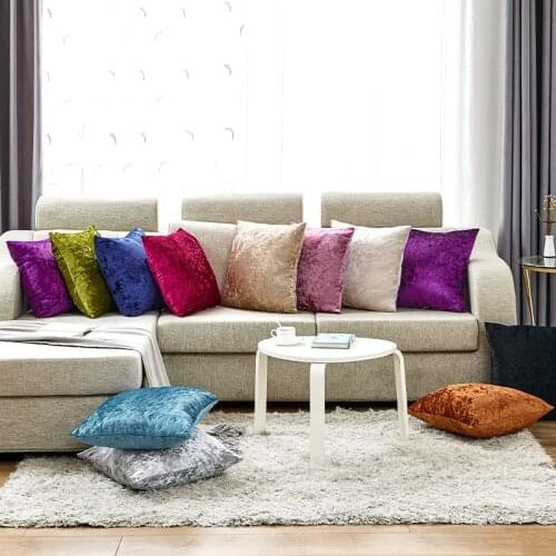 Super Soft Pillow Cover Soild Color Cushion Cover for Living Room Sofa 45x45cm Decorative Kussenhoes Nordic Housse de Coussin