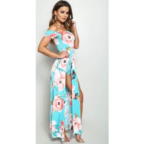 2021 Spring And Summer Hot Selling Style Sexy Floral Print Jumpsuit Beach Dress Evening Dress Ball Dress Available In Stocked 01