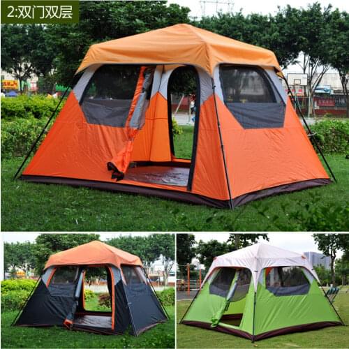 Alltel 5-8 people camping out door four seasons automatic tent double doors double layers