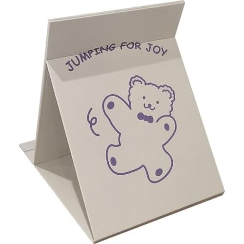 Girly Heart Small Mirror Large Desktop Makeup Mirror Cute Folding Portable Dormitory Desktop Stand-up Student