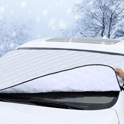 Winter Waterproof Car Covers Car Snow Cover Thickened Anti-frost Windshield Hood Anti-frost Outdoor Snow Front Glass Cover Hot