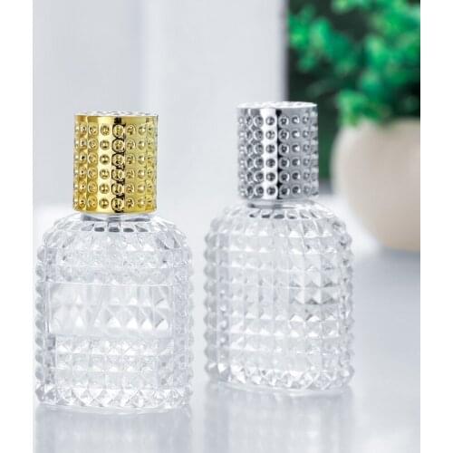 Golden Silver 1pcs 30ml 50ML Perfume Bottles Glass Empty Bottles Mini Ztomizer Bottles Brand Name Perfume Bottles