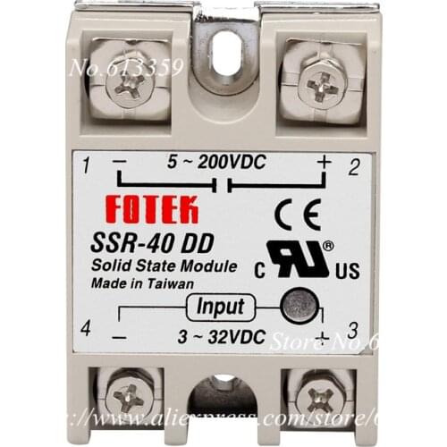 10 pcs SSR-40DD FOTEK Single-Phase Solid State Relay 40A DC control DC SSR40DD
