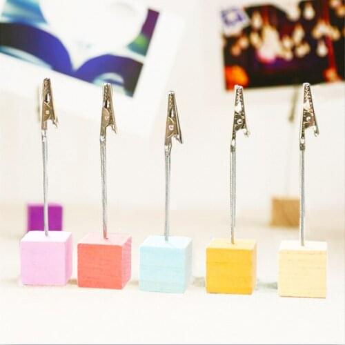 2pcs Color Alligator Wire Photo Clip Holder Iron Photo Clamps Stand Desktop Ornaments Office Ornaments Postcard Holder