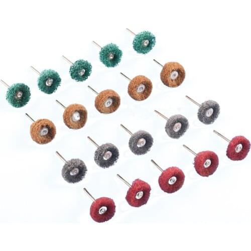 20Pcs/set 3X25mm Abrasive Polishing Wheel Buffing Pad Brushs for Rotary Tools