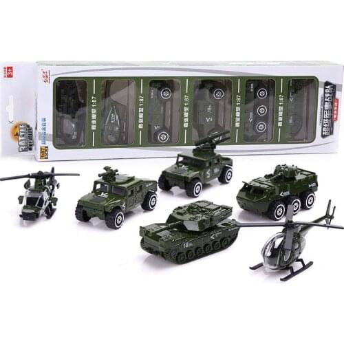 6 sets of military combat die-casting toys,1:87 military alloy model,childrens educational birthday gift,free shipping