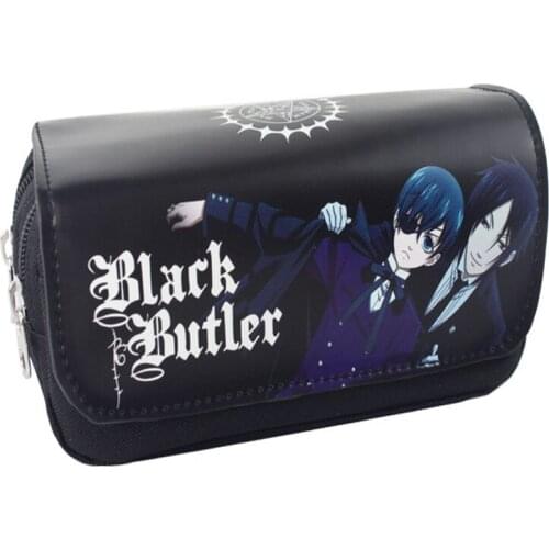 Black Butler wallet pencil case Kuroshitsuji Ciel Phantomhive Pencil Pen Case Wallet Bag Cosmetic Make Up Bag Storage Pouch