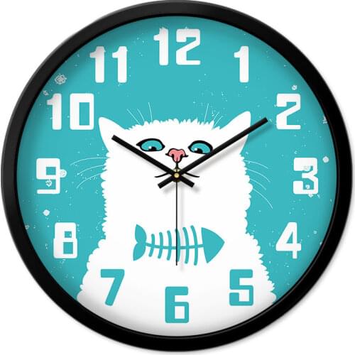 Childrens room cartoon cute clock personality wall clock living room creative fashion wall charts home bedroom hanging watch