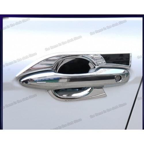 For Toyota Camry XV70 2017 2018 2019 ABS Chrome Carbon Fiber External Door Handle Cover Trims Car Styling Accessories