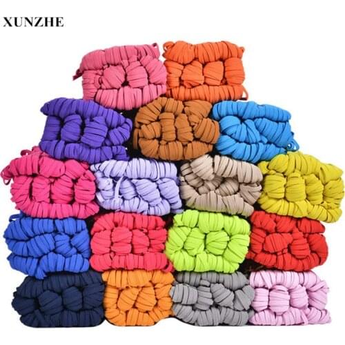 XUNZHE 6mm*330m Color Colored Soft Knit Braided Elastic Webbing Band For Sewing Garment Underwear Trousers Baby Clothes
