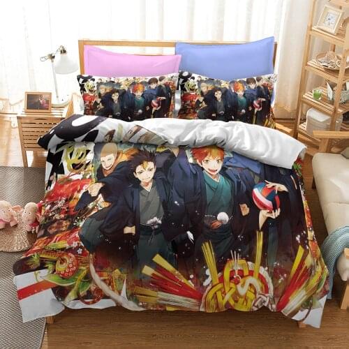 Volleyball Ball Bedding Set Anime Duvet Cover Sets Comforter Bed Linen Twin Queen King Single Size Dropship