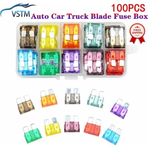 Best Quality Profile Medium Size Blade Type Car Fuse Assortment Set Auto Car Truck 2.5/3/5/7.5/10/15/20/25/30/35A with Box Clip