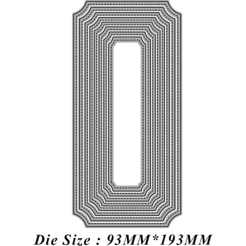 JMCRAFT Metal Cutting Dies Rectangle Frame Stencils DIY NEW 2021 Scrapbooking Embossing Paper Wedding Cards Die Cuts Photo Album