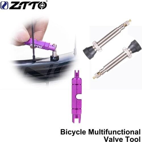 ZTTO Aluminum Alloy Bicycle Multifunctional Valve Tools For MTB Road Bike Schrader/Presta Tube Core Disassemble Removal Wrench