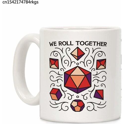 We Roll Together White 11 Ounce Ceramic Coffee Mug