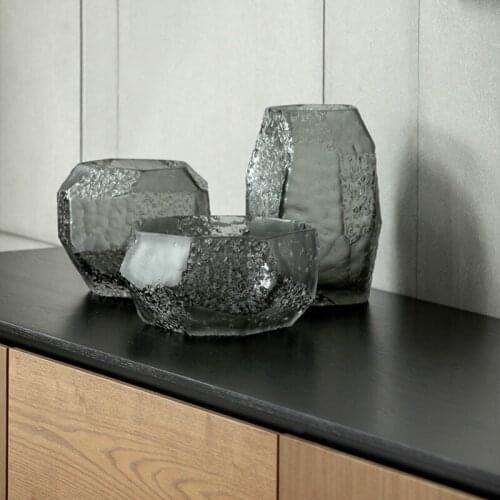 Nordic Affordable Luxury Handmade Glass Vase Decoration Creative Flower Arrangement Living Room Entrance Furniture Furnishings