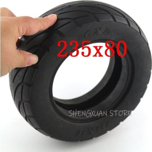 NEWEST High quality 235*80 Solid Tires Scooter Skateboard Tyre Shock Absorber tubelessTyre Damping Rubber Tyres Wheels 235x80