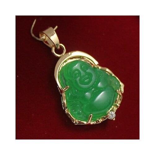 Wholesale SHIPPING HH##HH## 3 color! fine green /tiger eye stone bless Happy Buddha/Guanyin pendant