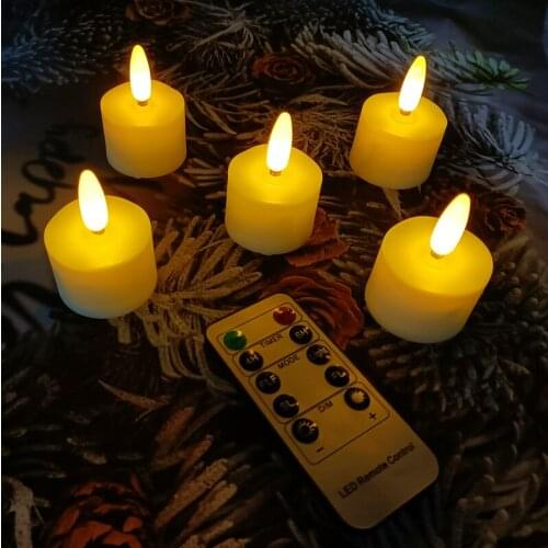 LED home decoration Candle Multicolor Lamp Simulation Color Tea Home Wedding Birthday Decoration Flameless Flickering candles