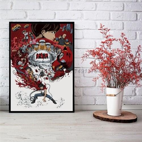 Movie Poster Art Akira X Animes Manga Paintings On Canvas Modern Art Decorative Wall Cartoon Pictures Home Decor