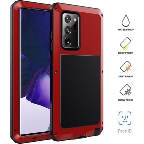Full Protective Luxury Armor Alloy For Samsung Galaxy Note20 Ultra 5G Heavy Metal Shockproof Case Cover Daily Waterproof