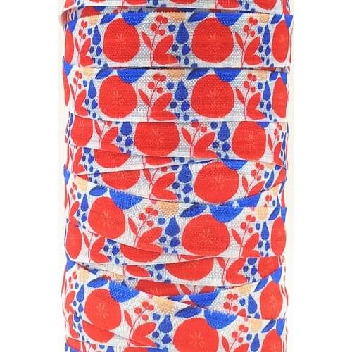 Q&N ribbon wholesale/OEM 5/8inch 16mm 160812003 cute cartoon printed folded over elastic FOE 50yds/roll free shipping