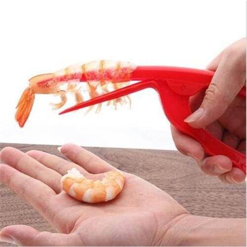 Sale Prawn Peeler Shrimp Deveiner Peel Device Seafood Tools Crayfish Shrimp Stripping Peelers Creative Kitchen Gadgets Hot Red