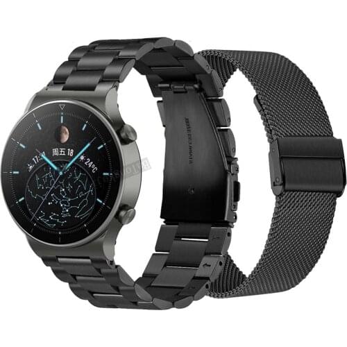For Huawei Watch GT2 Pro GT 2 46mm Strap Stainless Steel Metal Band Honor magic 2 46mm GS Pro Bracelet For Ticwatch Pro3 Pro2020