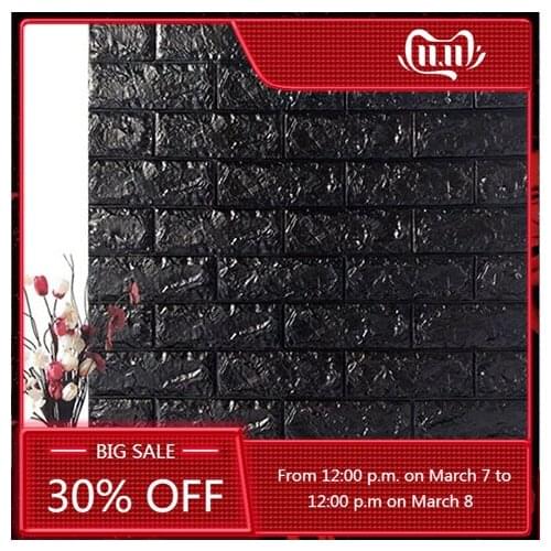 Self-adhensive 3D Wall Stickers DIY Brick Living Room TV Sofa Background Wall Decor PE Foam Waterproof Wallpapers For Kids Room