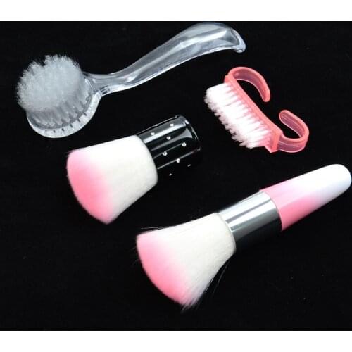 Nail Brush Cleaning Remove Dust Powder Plastic Cleaner for Acrylic UV Gel Nails Art Manicure Care
