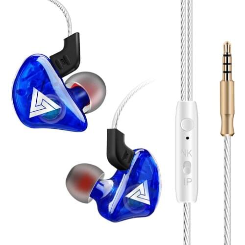 QKZ CK5 Sports Wired Earphone Heavy Bass Stereo Sound Phone Replaceable Pads Set In-ear Ear Hook Earphone Headphones
