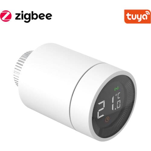 Tuya Smart ZigBee Thermostatic Radiator Valve TRV Programmable Radiator Actuator Temperature Controller Support Alexa