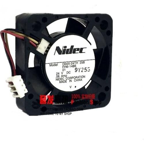 Nidec D04X-24TH 25B 4010 4CM 24V 0.08A 3wire fan