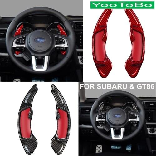 Styling Forged Carbon Fiber Central Steering Wheel Paddle Shifter Extension For Subaru GT86 XV BRZ Forester Legacy Outback WRX